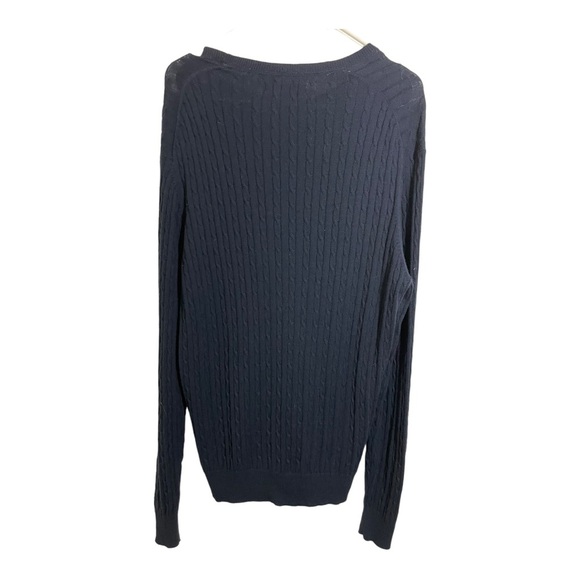 Ben Sherman mens crew neck cable knit pattern cotton cashmere blend size large - Picture 7 of 11